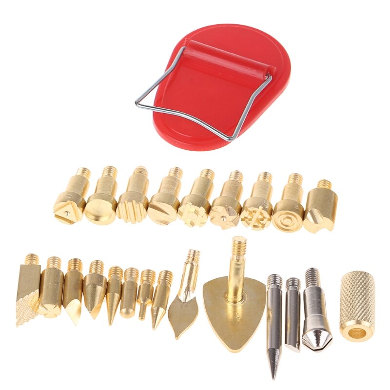 Wood Pyrography Tool Set 110V/220V 40W Wood Burning Pen Set Soldering Iron Tool Set Woodburning Solder Pen with 5 Tips