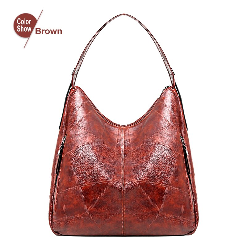 Royadong Vrouwen Handtassen Vintage Grote Luxe Schoudertassen Voor Vrouwen Vrouwelijke Handtassen Bolsaszakken Hobos Bag: Bruin