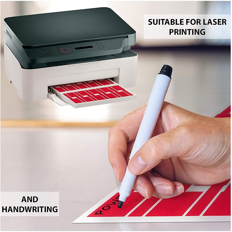 PPYY-600Pcs/20 Vellen Kabel Etiketten Tags Kabel Markers Zelfklevende Kabel Labels Waterdicht Scheurvast Draad Labels