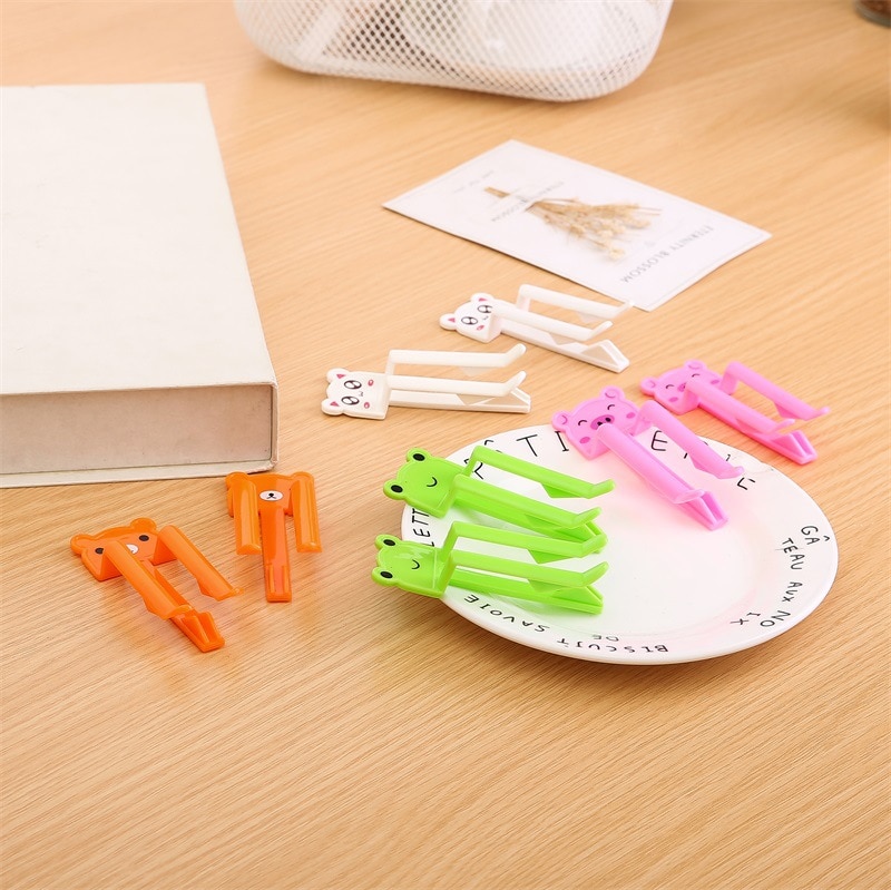 2 Stks/set Leuke Cartoon Dier Plastic Afval Bin Clips Cartoon Trash Clip Junkfolder Klem Keuken Schoonmaakproducten