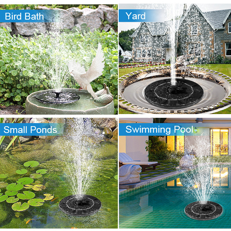 solar fountain garden decoration outdoor decorative fountain bird bath Pool Pond Waterfall Floating Water