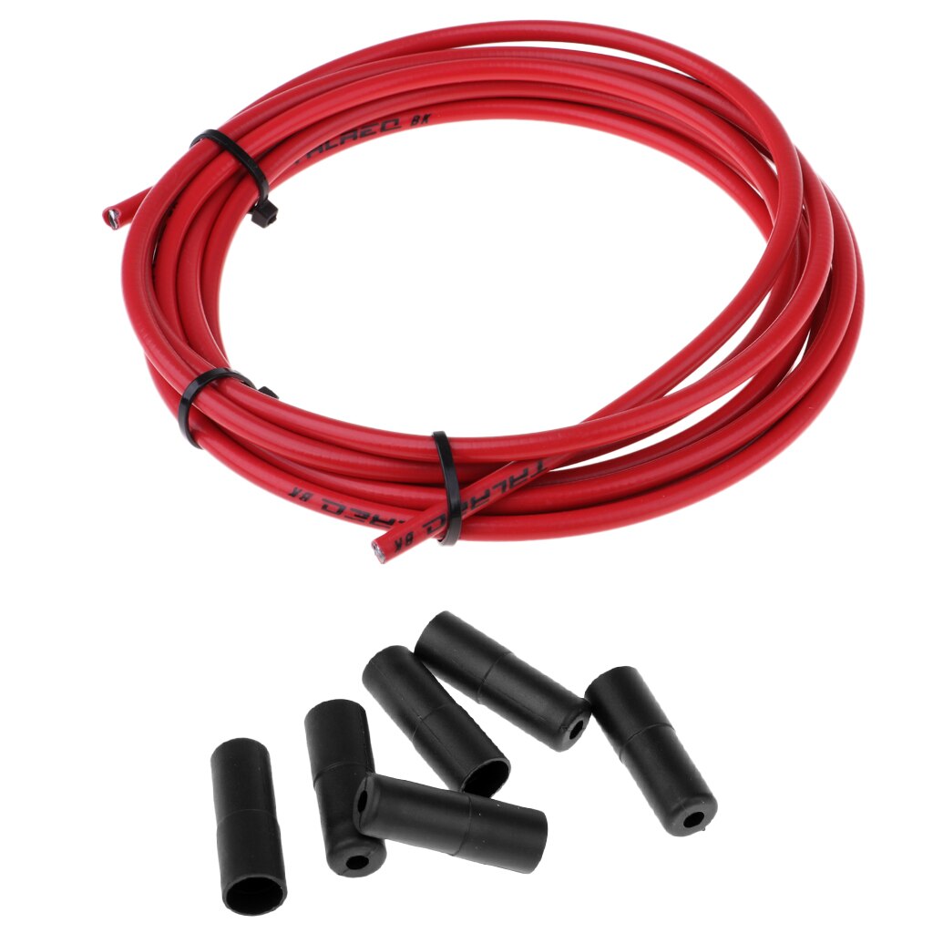 1 Roll 3 meters Brake Cable Housing Bike Brake Cable Housing Hose Cover Guard & End Cap Dust Cover with 6 Brake Cable Caps