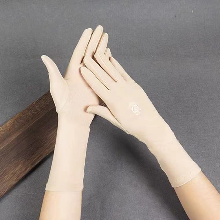Gants d&#39;étiquette pour femmes, mi-longs, fins, élastiques, brodés, protection solaire, accessoires de conduite de voiture, été