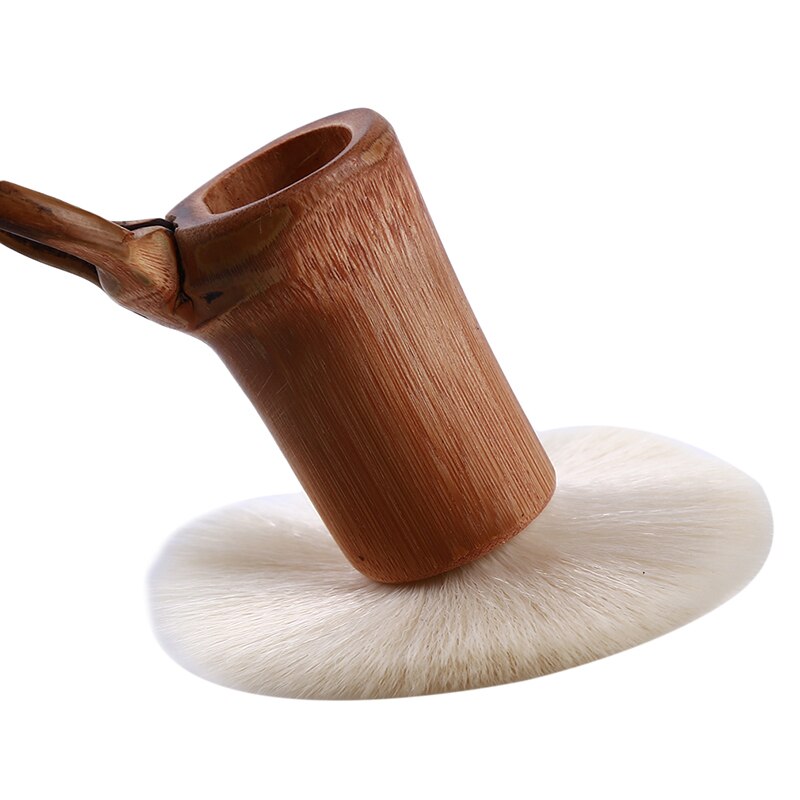 Håndlavet bambus håndtag blødt hår te tilbehør rengøringsværktøj husstand tekande te bakke kop bord rengøringsbørste