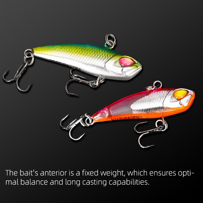 TSURINOYA leurre de pêche VIB DW28 coulant l'eau hiver glace gabarit leurre 40mm 3.8g tête de plomb en plastique Vibration Wobblers basse appât dur