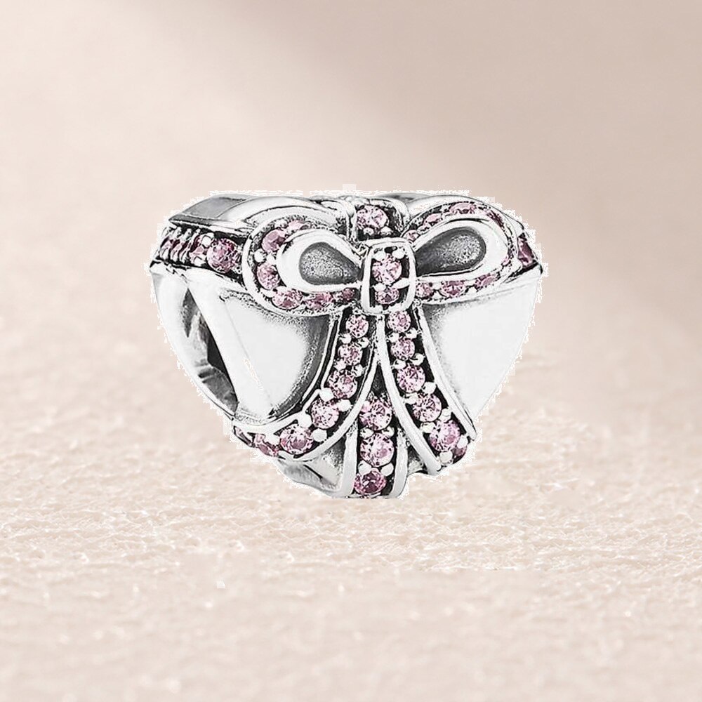 Popular 100% 925 Sterling Silver Rose Gold Charm Beads20 Original Jewellery For Women Party Wedding: 791423PCZ