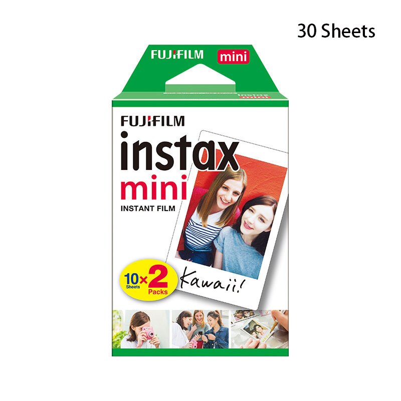 Fujifilm polaroid instax mini 9 hvit kant fotopapir sett til liplay umiddelbar mini liplay 7s 70 90 kamera: 30 stk papir