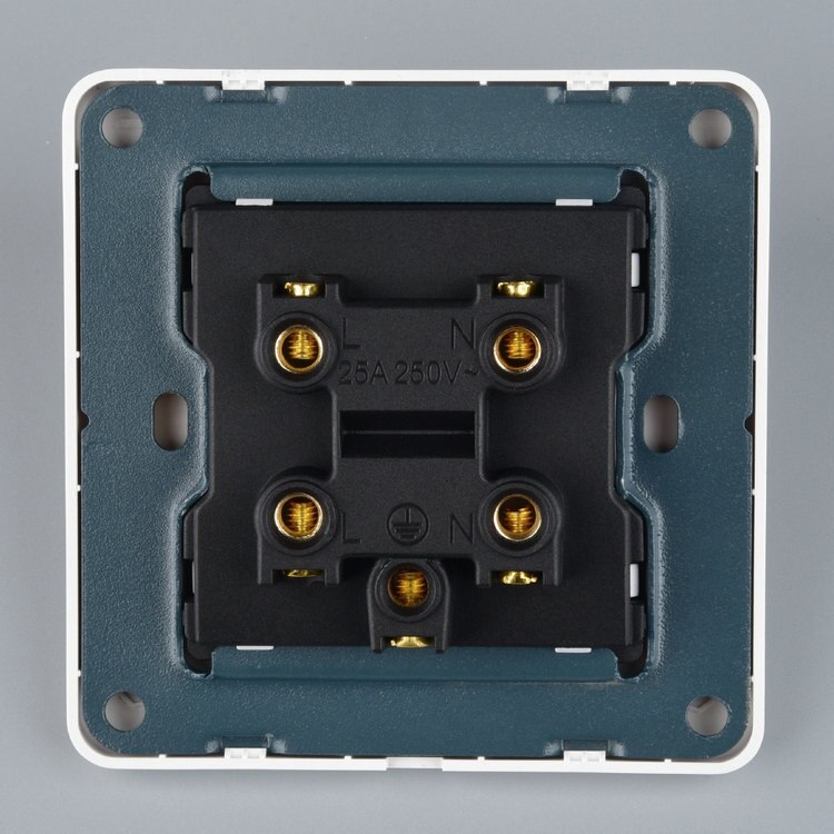 25A Double Pole Standard Electric Wall Plate Switch with Neon for Electric Heater Cooker
