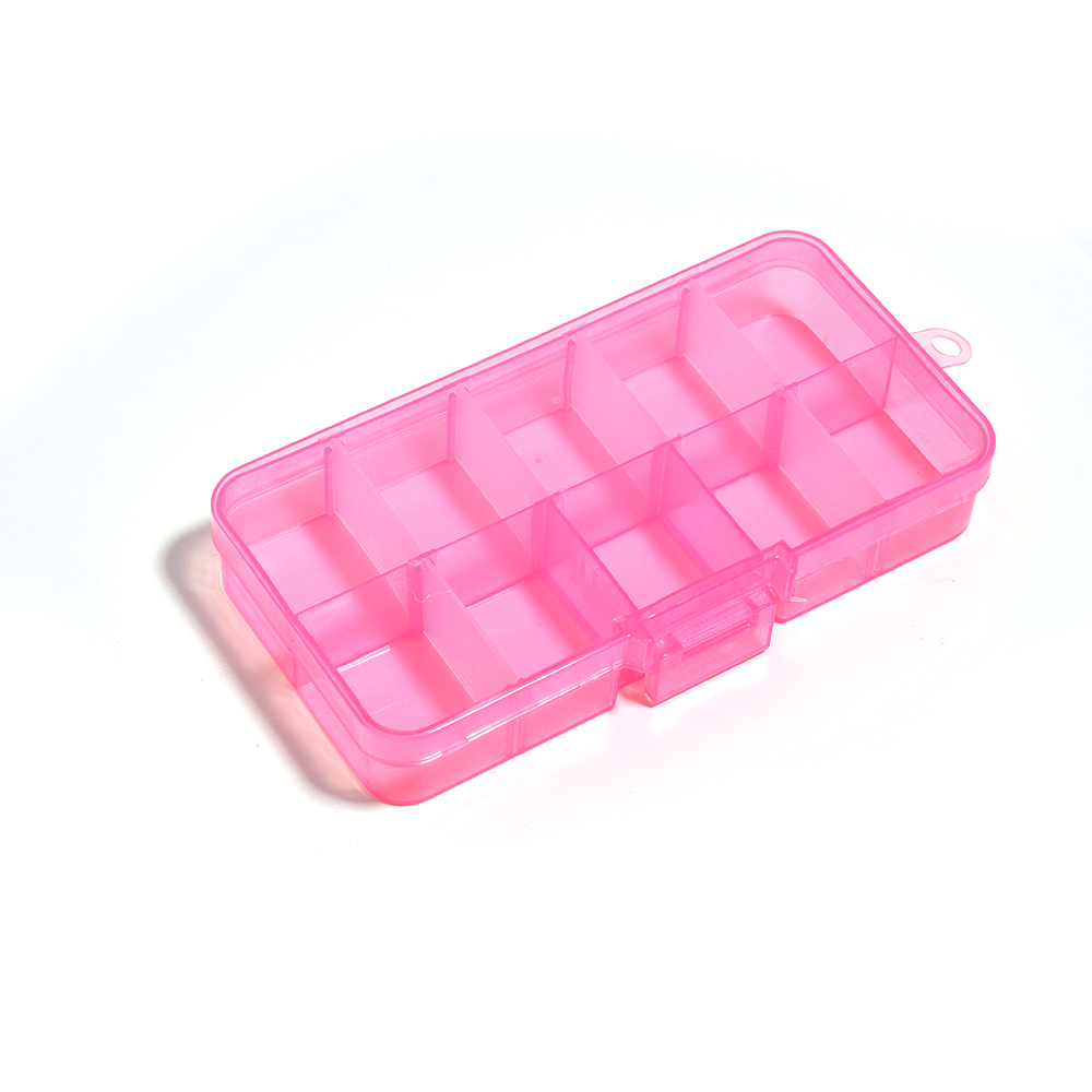 10/15 Grids Plastic Jewelry Box Storage Case Craft Jewelry Beads Earrings Compartment Adjustable Display Organizer Container: Yellow