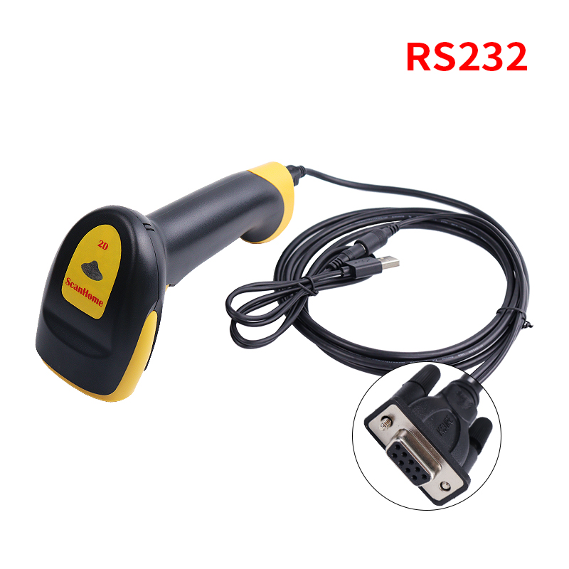 Scanhome Barcode Scanner Usb/RS232 Handheld Barcode Scanner 1D / 2D Qr PDF417 Barcode Sh-410: SH-410 - RS232