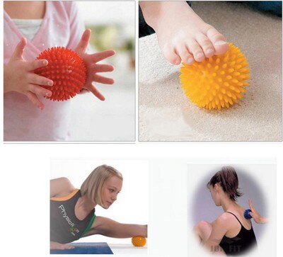 Duurzaam Pvc Spiky Massage Bal Trigger Point Sport Fitness Hand Foot Pain Relief Fasciitis Plantaris Reliever Egel 7Cm Ballen