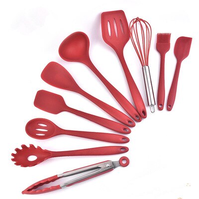 Silicone ustensiles de cuisine ensemble cuisson pelle cuillère outil cuisson ustensiles de cuisine Gadgets de cuisine spatule cuillère ustensiles de cuisine outils de cuisine