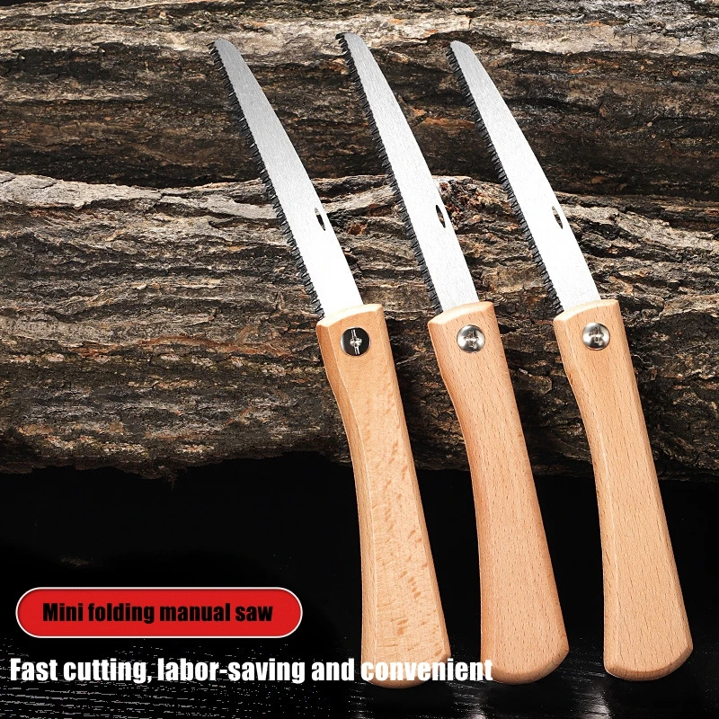 Draagbare mini-handzaag Antislip houten handvat Trek opvouwbare zaag Flush Cut Trim Saw voor handzaag Houtbewerking Kunststof snijgereedschap