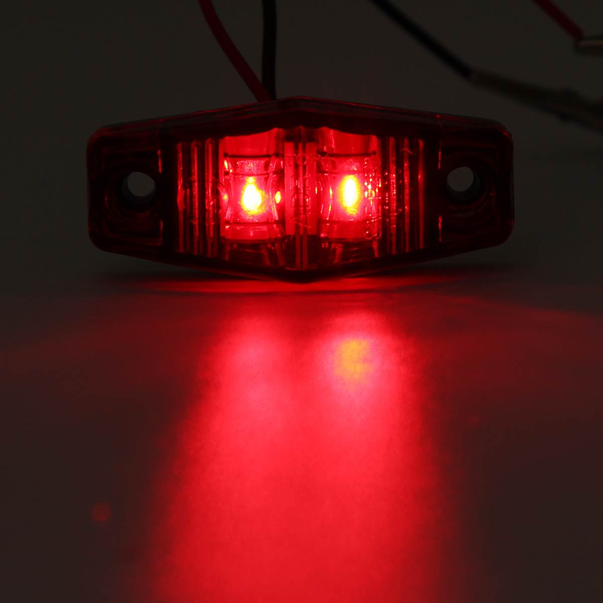 10Pcs 12V 24V Led Auto Truck Side Marker Blinker Externe Licht Flasher Strobe Signal Lamp Indicator voor Vrachtwagen Bus Van Rode