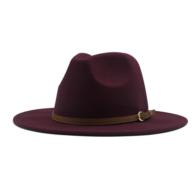 Winter Autumn Imitation Woolen Women Men Ladies Fedoras Top Jazz Hat European American Round Caps Bowler Hats: 4
