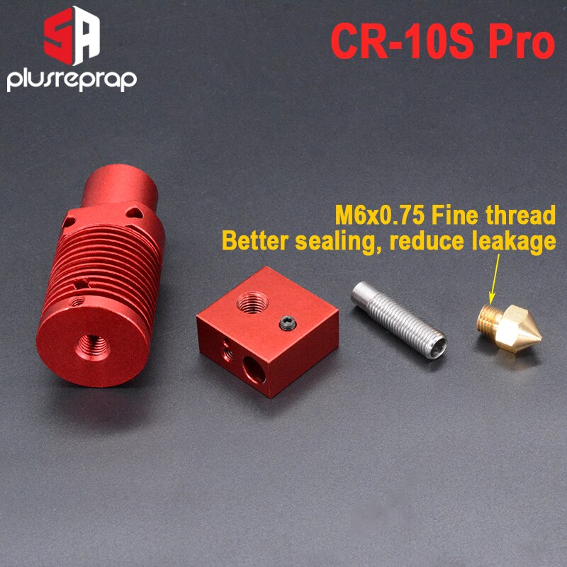 3D Printer Parts Extruder Hotend Kit Aluminum Heat Block Mk8 Nozzle Without Heater Thermistor for Ender-3/CR-10/CR 10S Pro