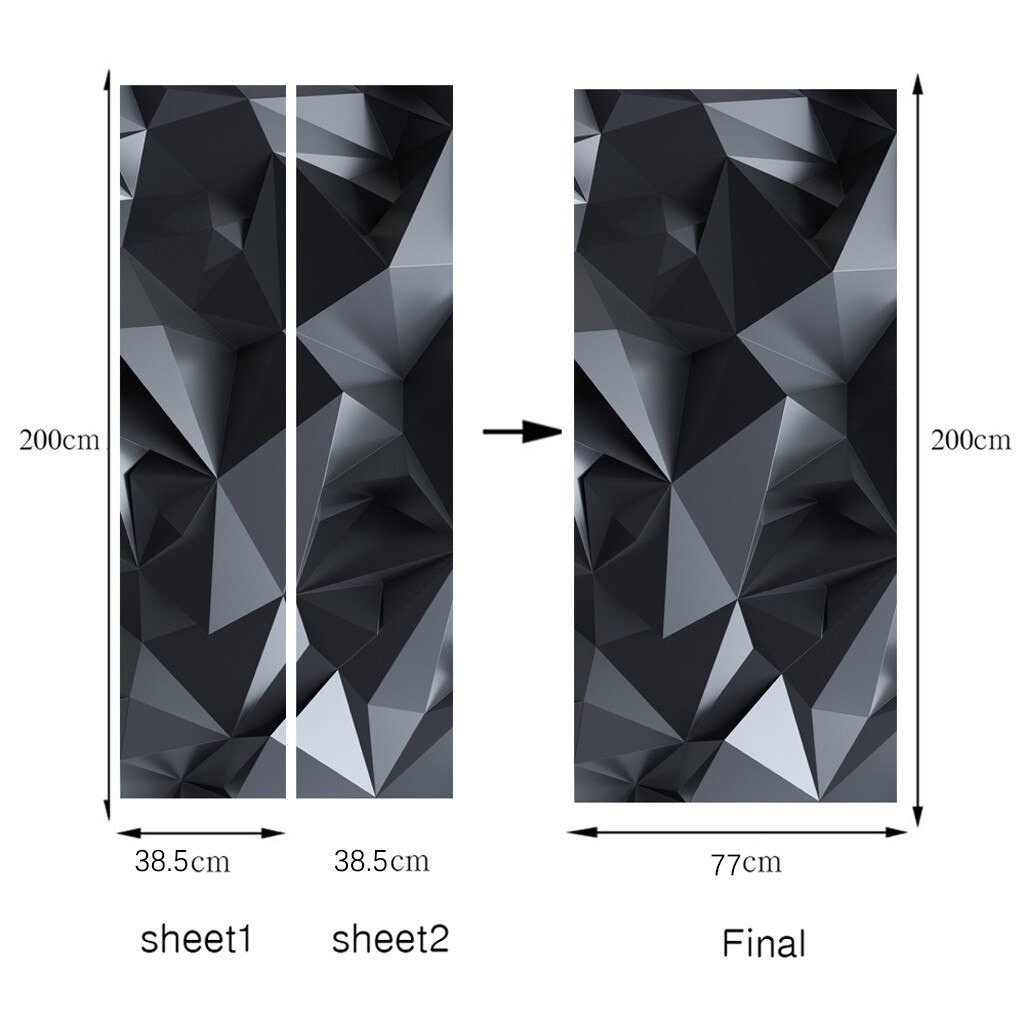 Autocollants de porte de Simulation tridimensionnelle bricolage imperméable à l'eau auto-adhésif papier peint autocollants sur les portes décor à la maison 77*200CM: C