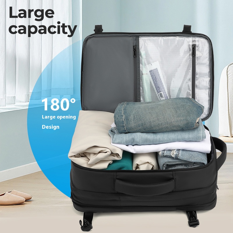 Herenrugzak multifunctionele reistas vacuümcompressie waterdichte zakenreizen computerrugzak met grote capaciteit