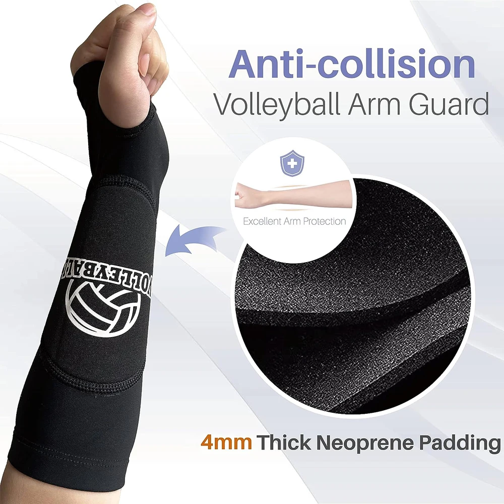1 Paar Volleyball-Armmanschetten-Handschuhe für Unterarm, Kompressionstest, Training, Basketball, Handgelenkstütze, Schutz, Sport-Armschutz