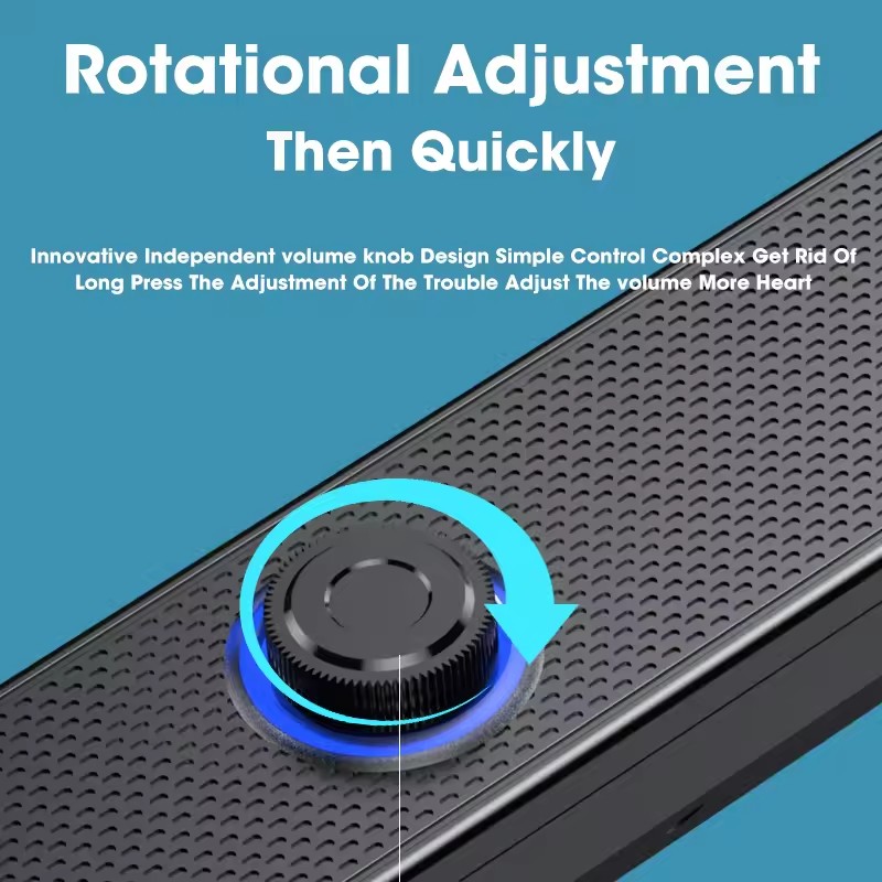PC-soundbar Bekabelde en draadloze Bluetooth-luidspreker USB-aangedreven soundbar voor tv PC Laptop Gaming Home Theater Surround Audio-systeem