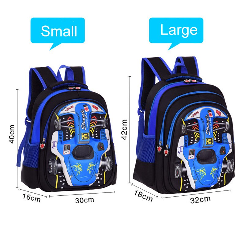 Sac à dos pour enfants sacs d'école primaire dessin animé 3D sacs d'école de voiture pour garçons filles enfants sac à dos sacs d'école Mochila Infantil