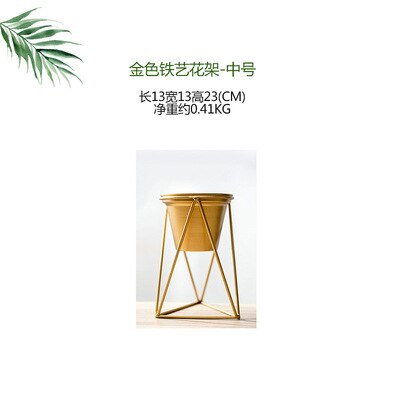 Art fleur support café salon bureau boutique bureau décoratif Pot de fleur Mini charnu vert végétation Pot de fleur: Medium (H 23 D 13)