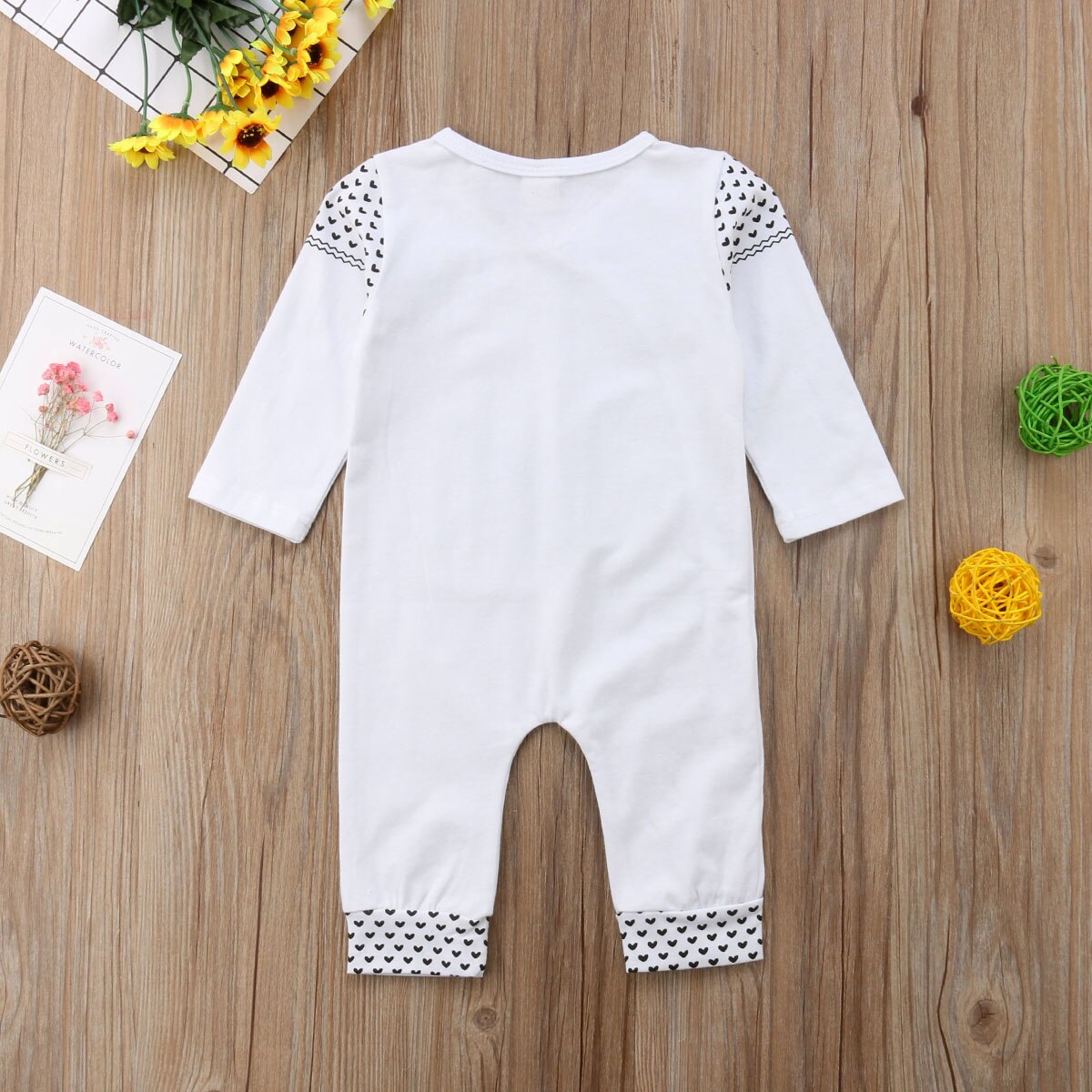 2018 Brand New Natal Da Criança Do Bebê Meninas Meninos Romper Manga Comprida Único Breasted Veados Impressão Macacões Romper Outono Roupas de Inverno