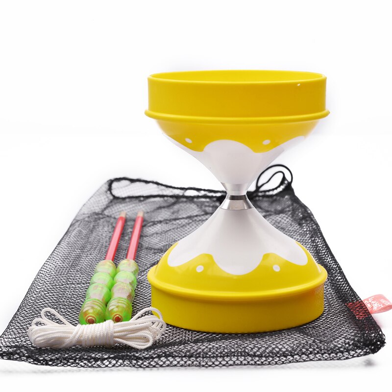 Juguete clásico de 3 rodamientos para niños, cuenco con varillas de mano, malabares de cuerda, juego de Yoyo chino giratorio, , juguete al aire libre,