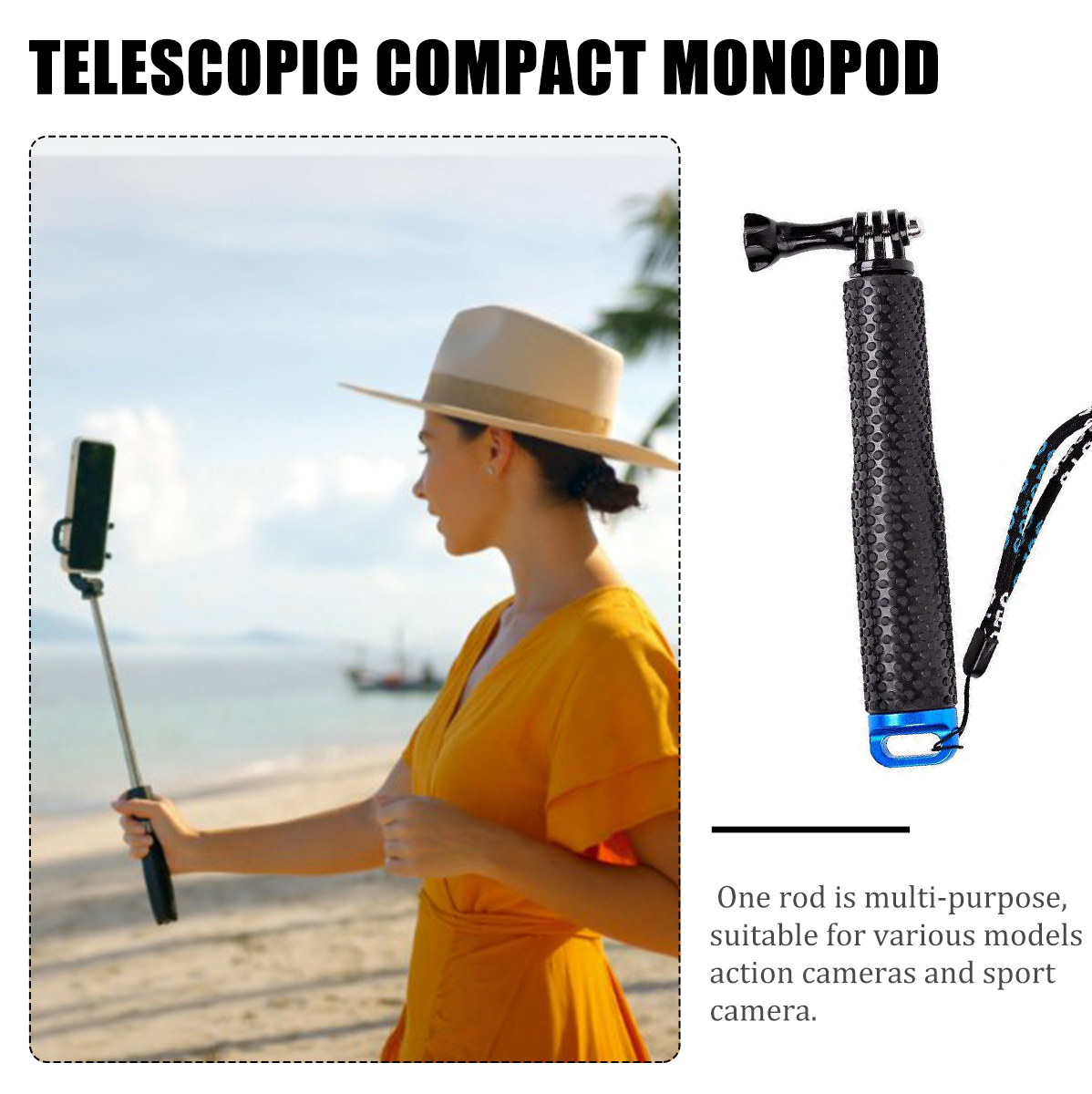 Uitschuifbare Monopod Aluminium Camera Stick Pole Voor Digitale Camera Camcorder