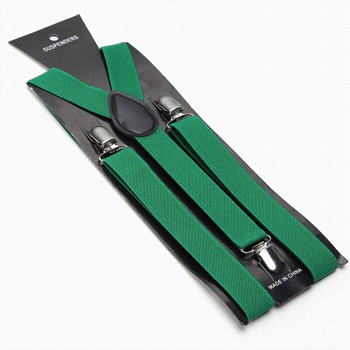 Neue KINDER Hosenträger 2,5 cmx65cm 36 farben Mix Kinder/Jungen/Mädchen Hosenträger Elastische Hosenträger Schlank Hosenträger Y-schwarz Hosenträger/Gürtel: Dark Green