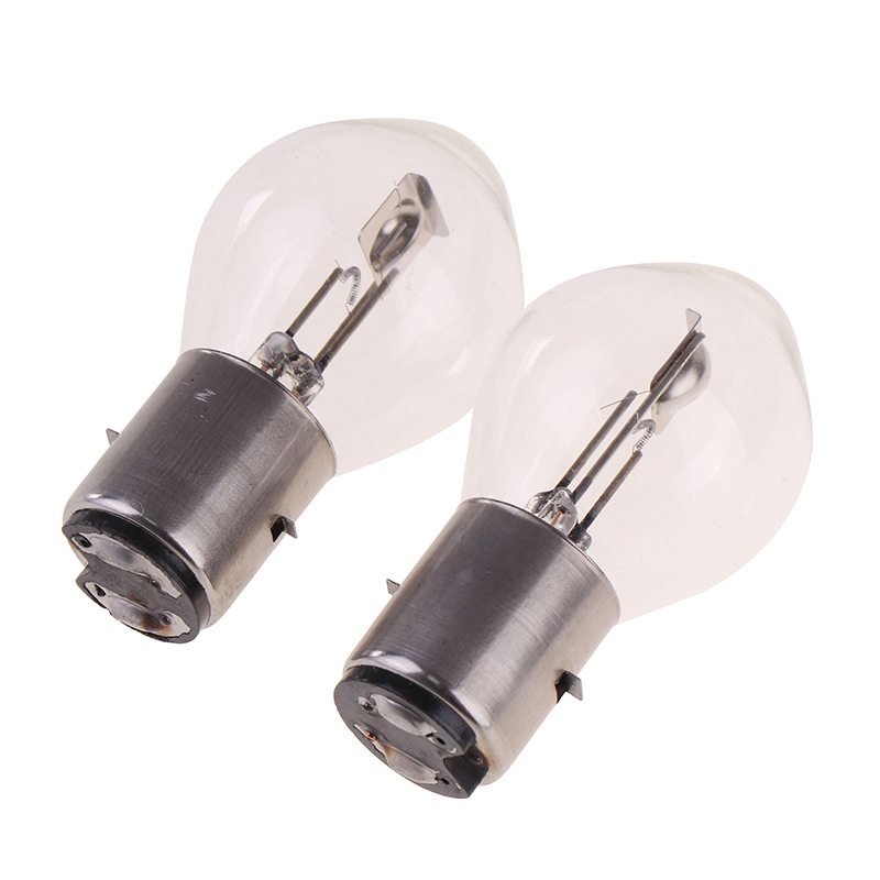 1/2 pièces BA20D ampoule LED haute luminosité 12V 35/35W halogène phare unique ampoule ambre pour moto ATV cyclomoteur Scooter