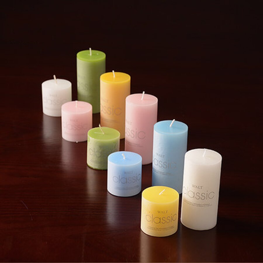 Velas perfumadas Pilar decorativo luz de vela humo libre candelitas brillantes para bodas de cumpleaños vacaciones románticas 5LZ024
