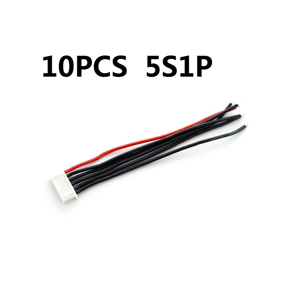 10 sztuk/partia 2s 3s 4s 5s 6s LiPo akumulator balans ładowarka wtyczka linia/przewód/złącze 22AWG 100mm JST-XH2.54 kabel balansujący do zabawek RC: Burgundowy