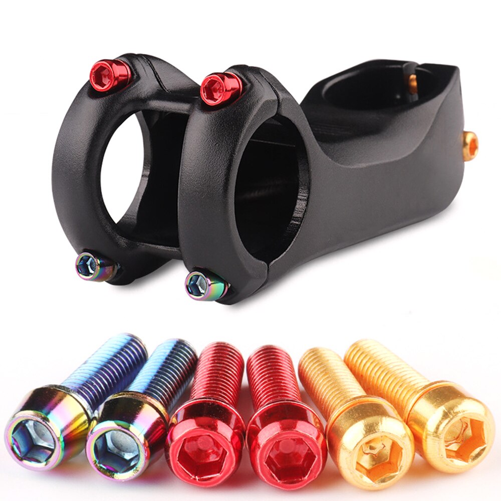 Mountain Bike Handlebar Screw Colorful Stainless Steel Screw Stem Riser Screws Bolts Cycling Accessories Bicycle Handlebar Screw