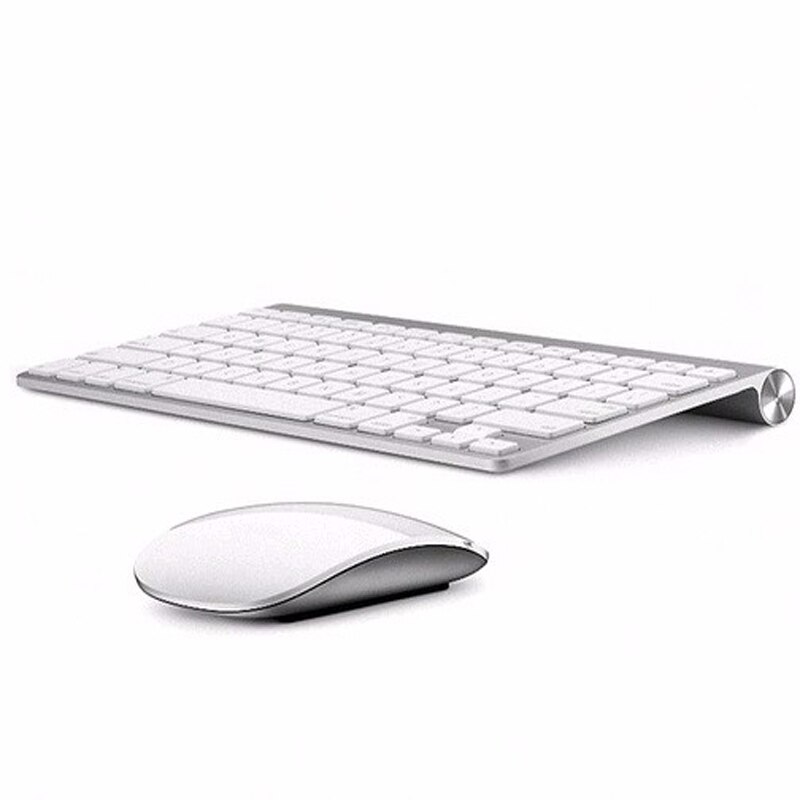 Russian English 2.4G Ultra-Thin Chocolate Key Wireless Keyboard Mouse Combos for Apple Style Mac Pc Window XP/7/8/10 Smart TvBox
