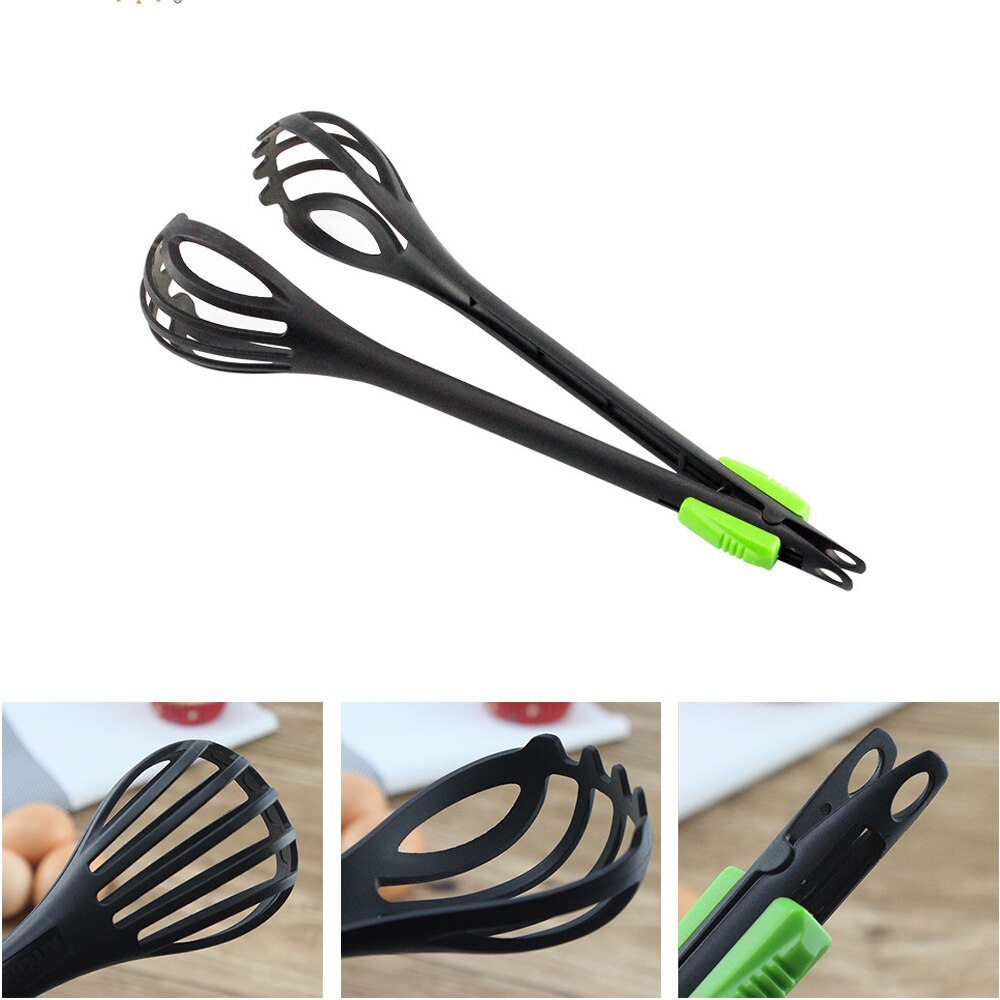 Batidor de huevos multifuncional, pinzas de nailon para alimentos, batidor Manual de huevos, Pasta, cuchara de espagueti, utensilio de cocina, mezclador, herramientas creativas para ensaladas,