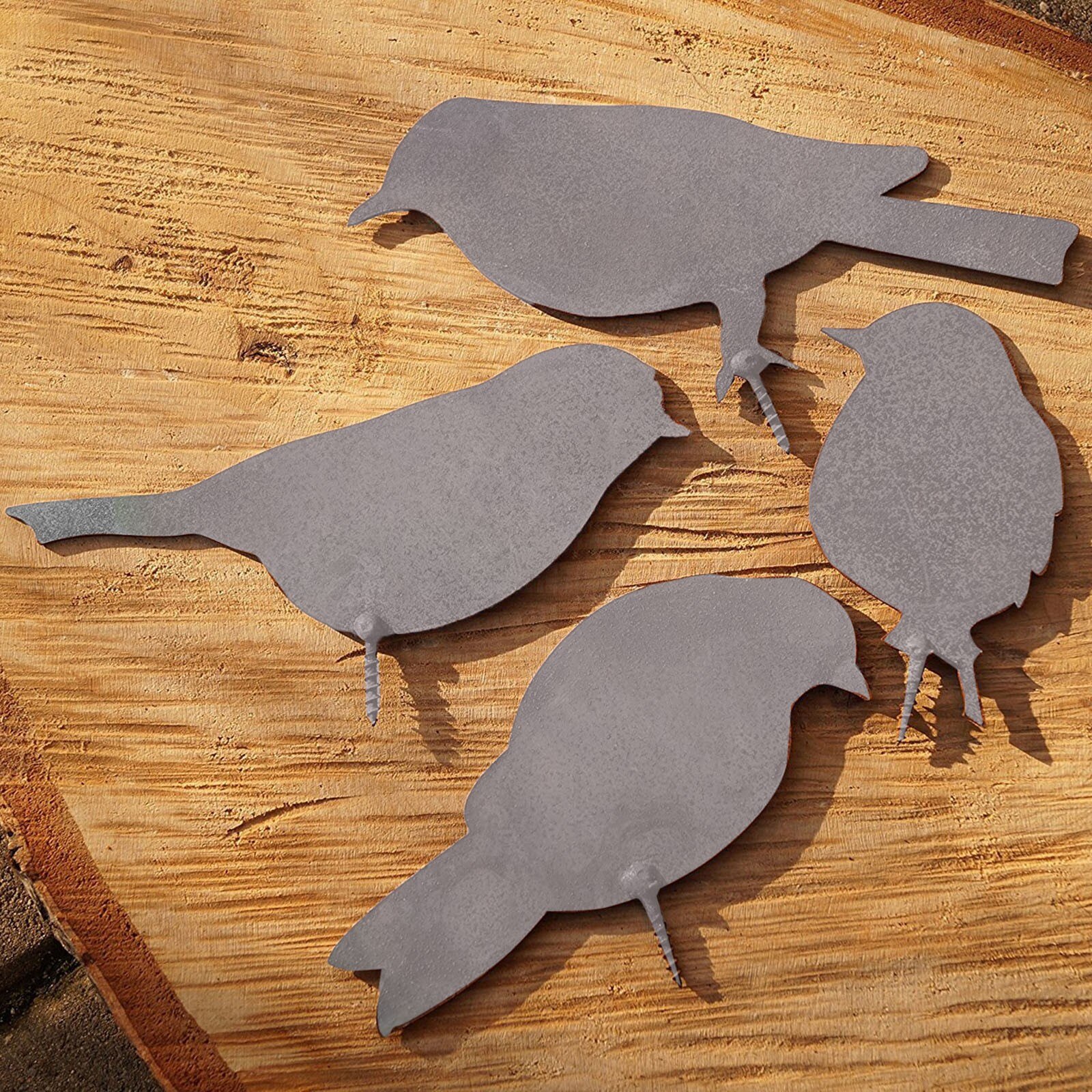 4 Metalen Decoratieve Vogels Met Schroeven Voor Tuin Decoratie Tuin