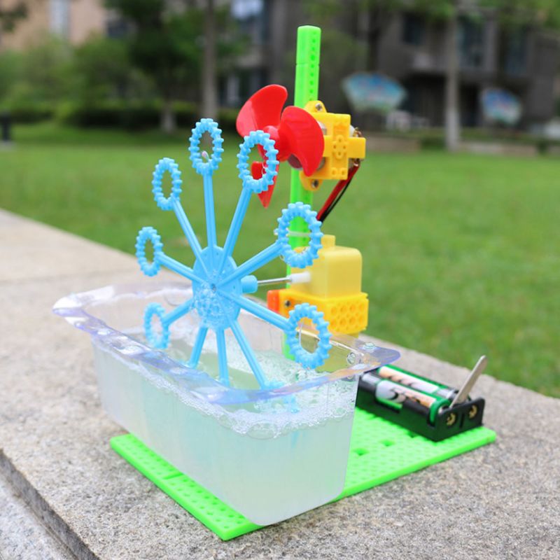 Automatische Bubble Maker Blower Machine Speelgoed Kinderen Assembleren Puzzel Baden Speelgoed Outdoor Activiteit Kinderen Vroeg Educatief