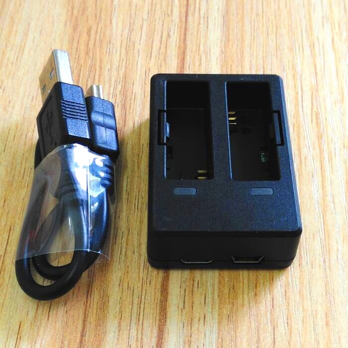 SJCAM-baterías originales para Cámara de Acción SJ6, baterías recargables, cargador Dual, funda de batería para SJCAM SJ6 Legend: charger andUSB cable