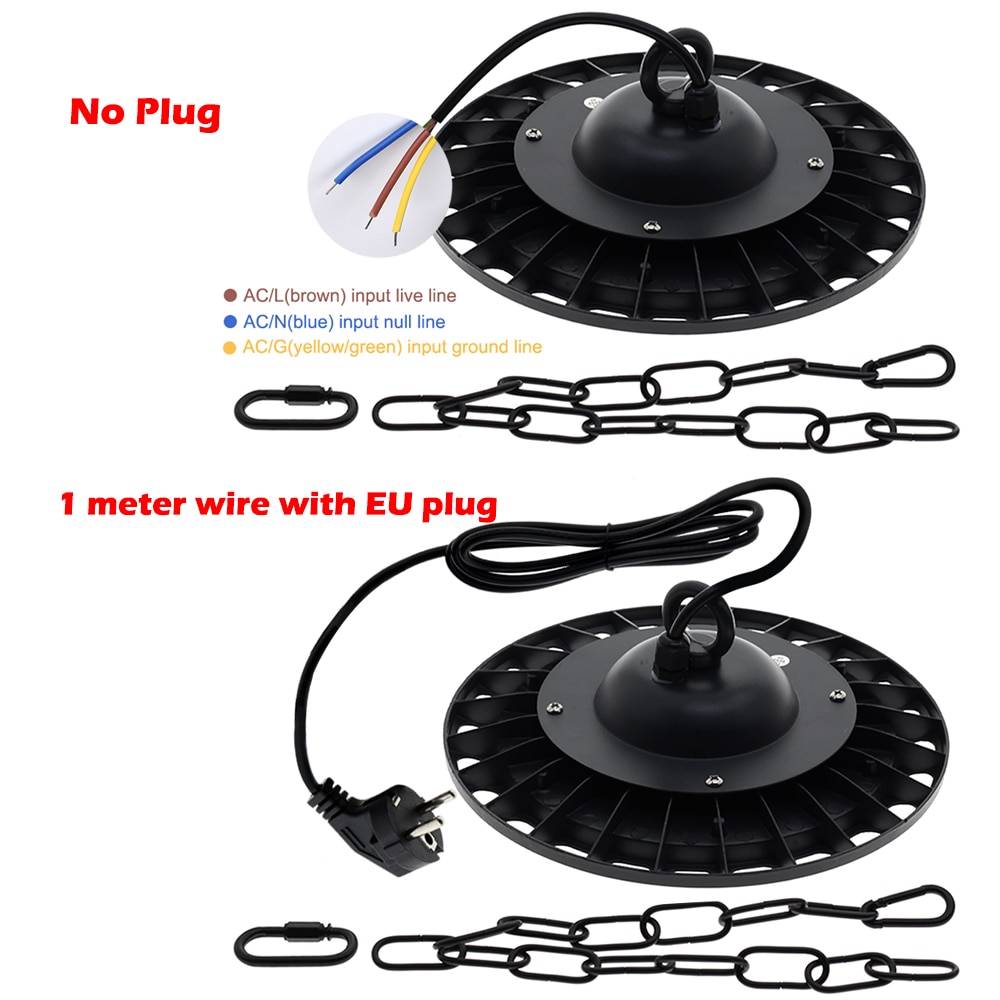 LED Grow Light 100W 150W 200W Full Spectrum UFO Phyto Lamp IP65 Waterproof for Plant Factory Greenhouse Hydroponic Seedling.