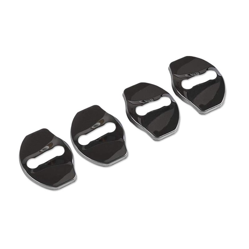 Pattern Car Door Lock Striker Buckle Cap Protection for Tesla Model 3 (4 Pcs - No Word): Default Title