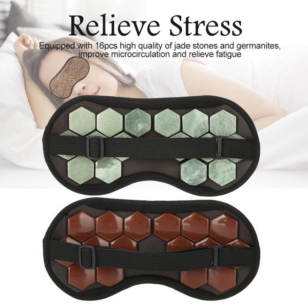 Masque pour les yeux à la Tourmaline germanium, jade, thérapie magnétique, santé, ombrage, masque pour le sommeil