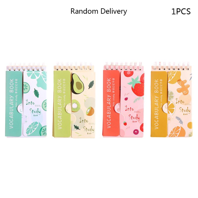 Kawaii Fruit Notebook Foreign Language Vocabulary English Words Reciting Planner Notepad School Writing Stationery