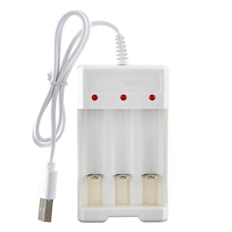 Usb-ladegerät mit 3 steckplätzen, /4 steckplätze für aa/aaa-akkus, unabhängiges dc-ladegerät für lithium-akkus, universeller usb-geräteladeadapter