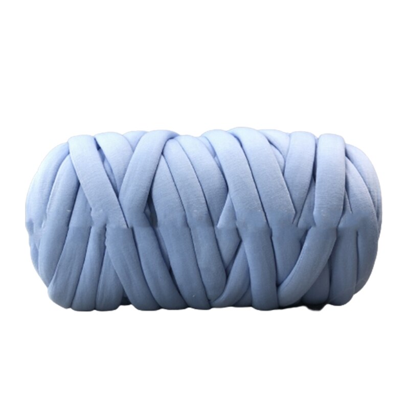 500g Washable Arm Yarn Super Chunky for Arm Knitting DIY Bed Fence Cotton Tubular Super Chunky Yarn Skin Friendly LX9E: Blue