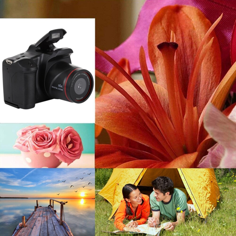 2.4'' HD 1080P SLR Camera CMOS Dry Battery Domestic Telephoto Digital Camera Portable Digital Fixed Lens 16X Zoom AV Interface