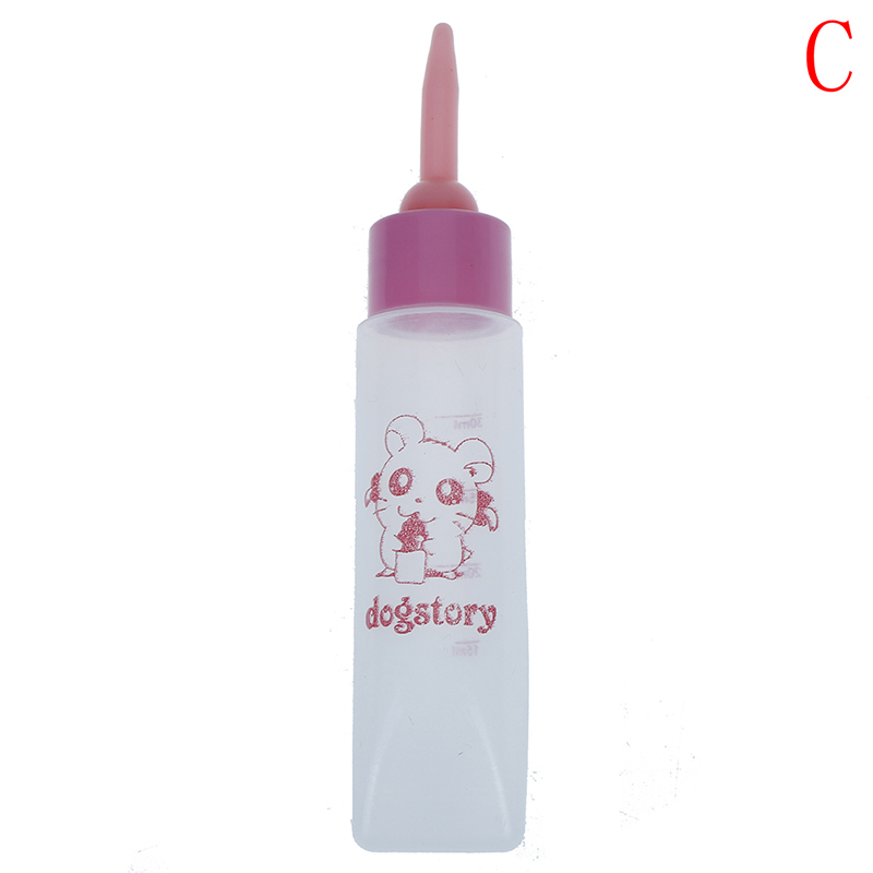 1Pcs Pet Melk Fles 30Ml Siliconen Tepel Kleine Dier Voeden Hamster Kat Honden Puppy: C
