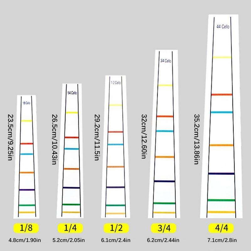 Cello Position Marker Decal Fingerboard Fret Guide Accessories Beginner Finger Sticker Cello White Label