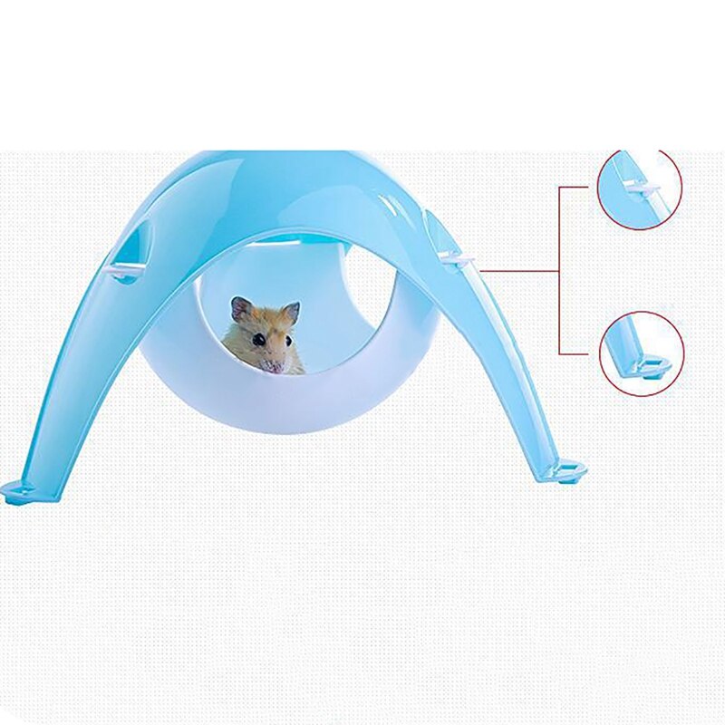 Hamster House Hamster Space Pod Dual-Use Plastic Hamster Cage Hammock Small Animal Space Pod Cage for Hamster Rats Guinea Pig