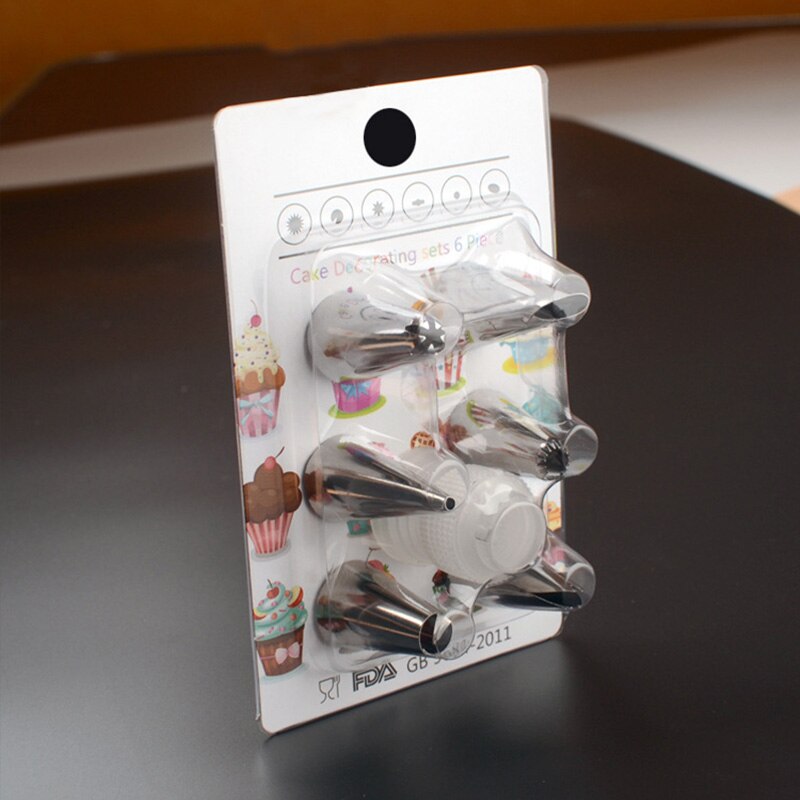 Food Grade Rvs Bakken Accessoires Cake Decoratie Tool Pp Converter 1 Set Icing Piping Piping Icing Nozzles